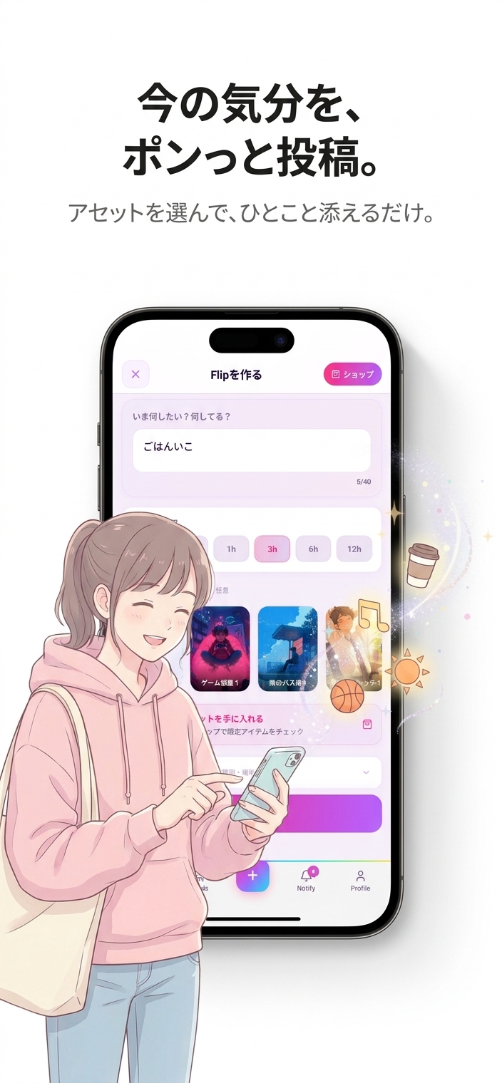 つぶやく